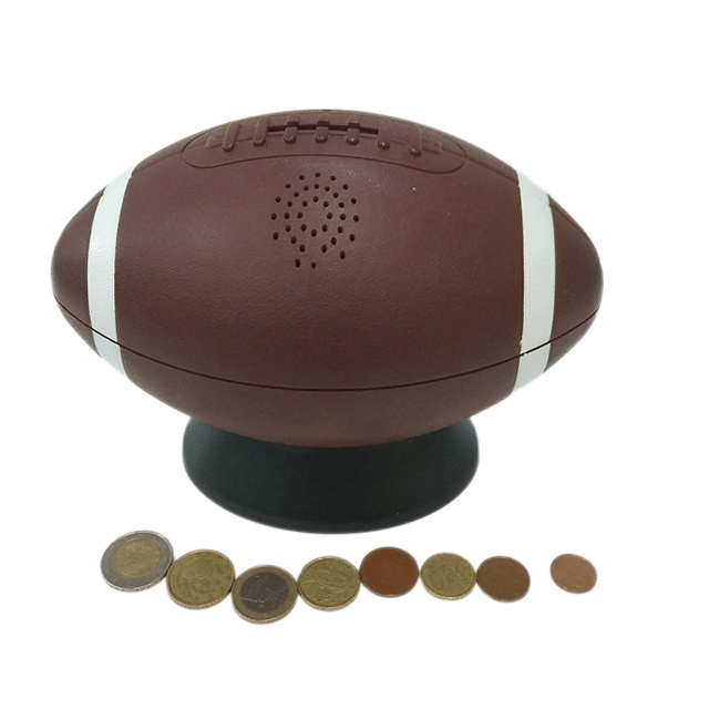 American Football Shaped Money Bank with Coin Counter