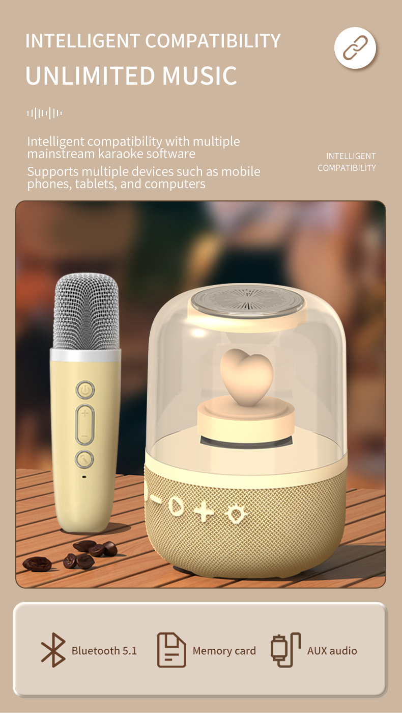 Portable Karaoke Machine with Wireless Microphone