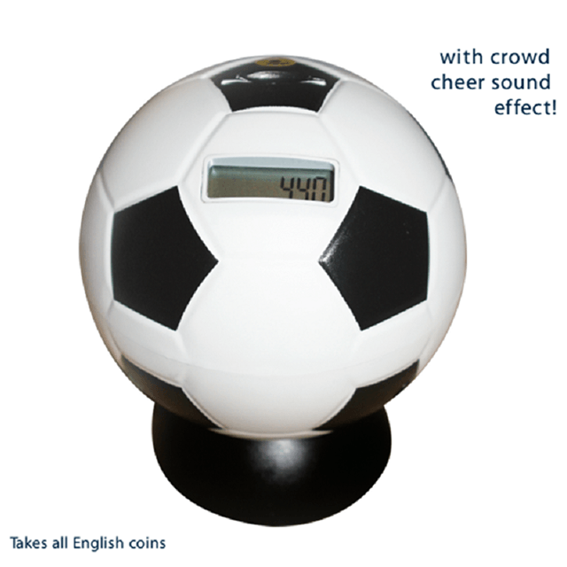 Football Shaped Electronic Coin Counting Saving Piggy Bank