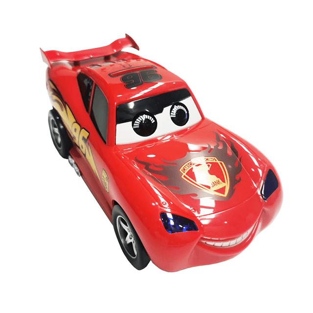 Pixar Cars Lightning McQueen Piggy Bank – Kids Piggy Coin Bank with Rubber Stopper