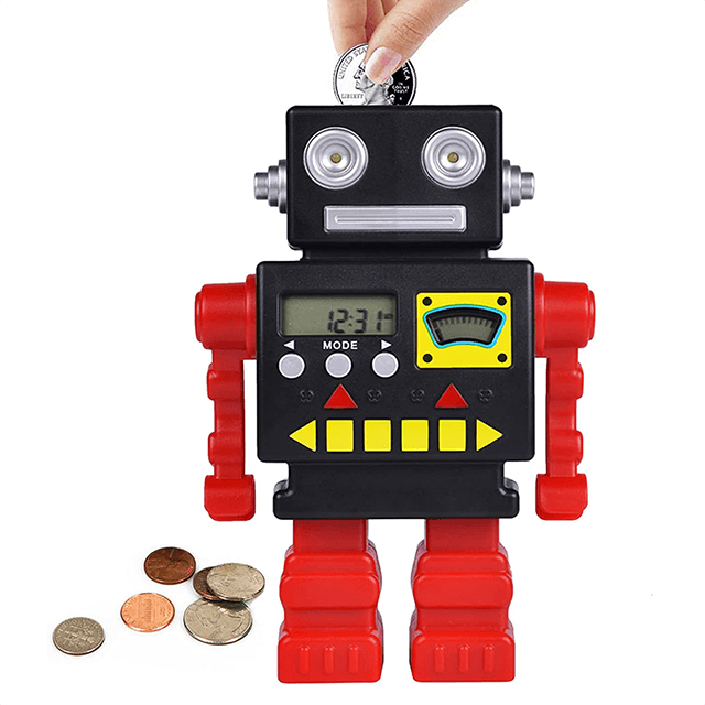 Robot Digital Count Coin Savings Money Piggy Bank