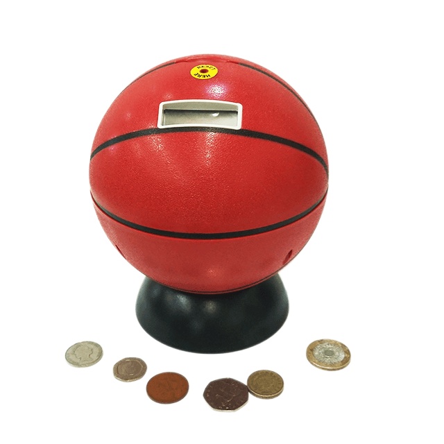 Basketball Piggy Bank Money Box,Basketball Coin Bank with LCD Display,Perfect Kid's Money Counting Basketball Shaped Coin Bank