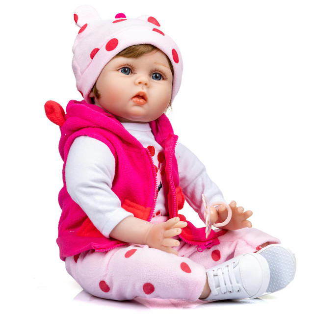 Reborn Baby Dolls - 18-22Inch Full Realistic Vinyl Silicone Baby Doll with Movable Arms And Legs with Accessories Great Gift for Kids (Cloth Body)