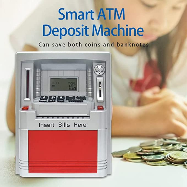 LED Electronic ATM Piggy Bank with Debit Card