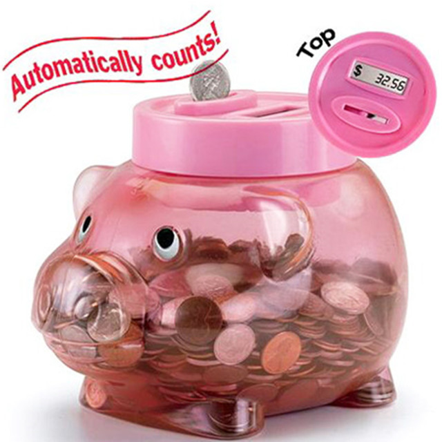 Electronic Piggy Bank with Coin Counter