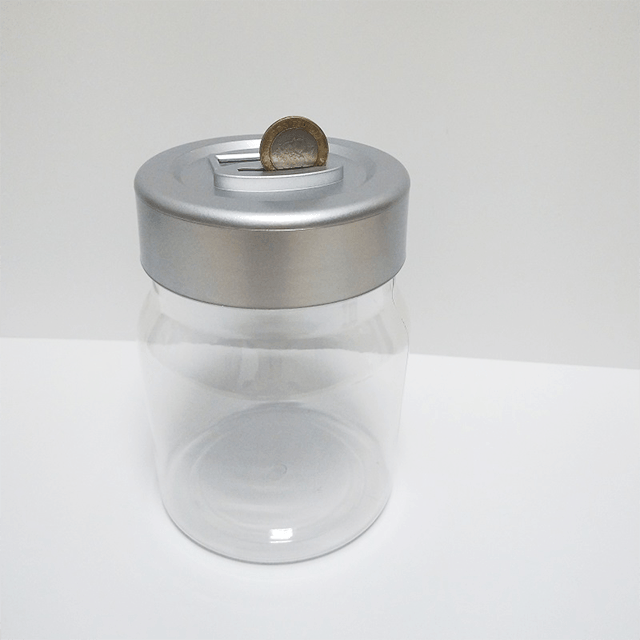 Transparent Money Box Counting Coin Jar for Promotion