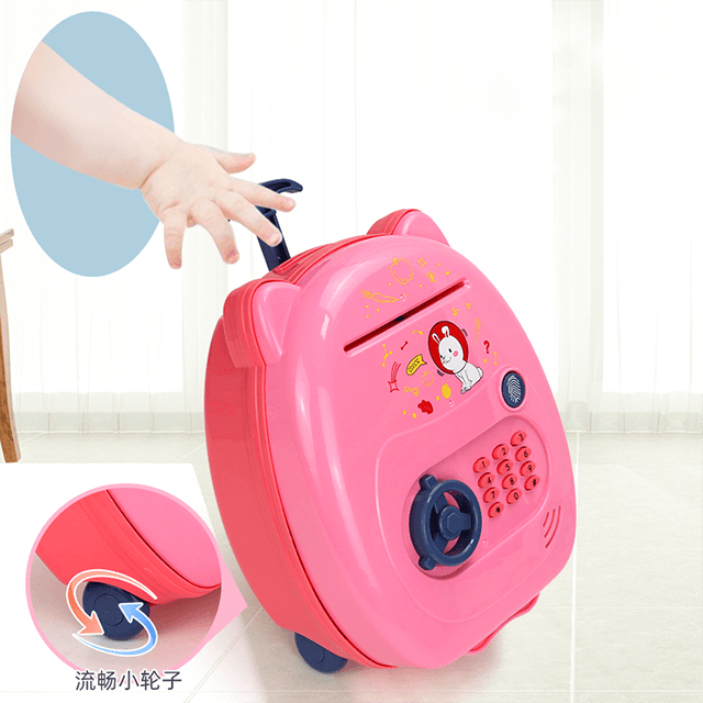 Luggage Shaped Digital Coin box Piggy Bank