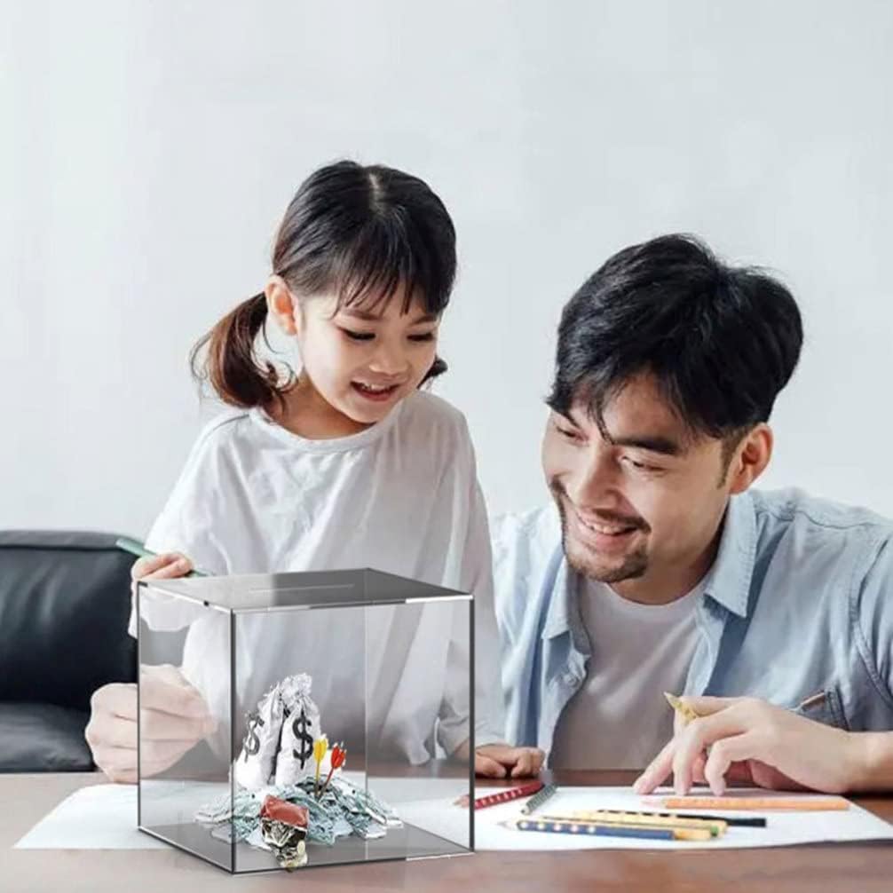 A One-Time Savings Jar Transparent Piggy Bank Money Saving Box