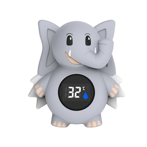 Infant Bath Water Thermometer, Grey Elephant Design, Safety Feature